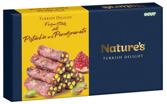 Manjar Turco Pistache e Romã (Rolinhos)